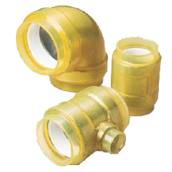 Pre-Sealed HB Gold Buried Type (Fire Fighting Piping Outer Transparent Covering) 45° Elbow (P-HBG-45L-80) 