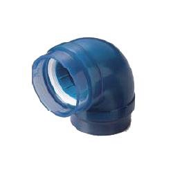 Pre-Seal Core Transparent PC Core Fitting Normal Type TPC Series Reducer Elbow for Connection of Lining Steel Pipes (P-TPC-RL-100X80) 