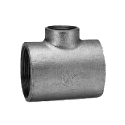 CK Fittings, Threaded Malleable Cast Iron Pipe Fittings, Reducing T (Those with small branch diameter) (RT-10X6-W) 