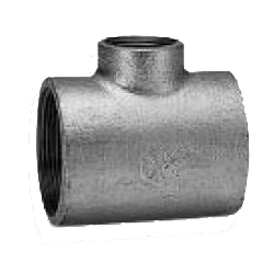 CK Fittings, Threaded Malleable Cast Iron Pipe Fittings, Reducing T (RT-65X15-B) 