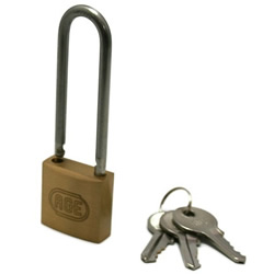 Long W Lock Padlock, Stainless Steel Shackle, Different Chord Length Number