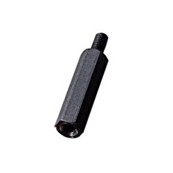 Aluminum Spacer (Hexagonal/Black Anodized) / BSL-BE