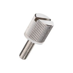 Brass Knurled Knob (Slotted / Built-In Washer) / NB-A-N