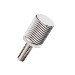 Brass Knurled Knob (Stepped / Built-In Washer) / NB-D-N