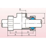 High-Power Joint Diameter Difference Female Screw Tee (KHPRFT-40X32A-W) 