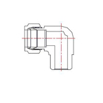 Double Ferrule Type Tube Fitting Male Pipe welding Elbow DLB