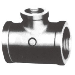 Screw-In PL Fitting, Reducing Tee with Collar (Small Branch Diameter) (PL-BRT-4X4X3) 