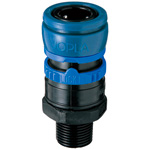 Joplax W Series (for Use with water Pipes), Socket (Fluorine Rubber Specification), Male Thread Type (TSV-4NR) 