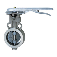 10K Butterfly Valve (Lever), Stainless Steel UB (SCS13A/PTFE+SUS304) (10UB-125A) 