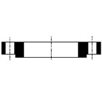 Stainless Steel Pipe, Flanged, Slip-On Weld Type, Plate Flange, Raised Face JIS10K, SUSF316L