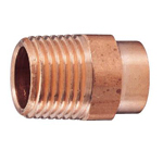 Copper Tube Fitting, Copper Tube Fitting for Hot Water Supply, Copper Tube External Threaded Adapter (M154-9.52) 