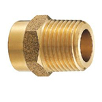 Copper Tube Fitting, Copper Tube Fitting for Hot Water Supply, Copper Tube External Threaded Socket (Bronze Rod) (M154G-1/2X15.88) 