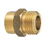 Copper Tube Fitting, Copper Tube Fitting for Hot Water Supply, Copper Tube External Screw Adapter for Flexible Tubes (M154F-1/2X12.7) 