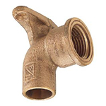 Copper Tube Fitting, Copper Tube Fitting for Hot Water Supply, Water Faucet Elbow with Copper Tube Reverse Shoulder Seat (M148GCP-1/2X15.88) 
