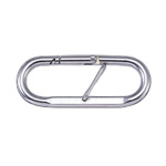 Stainless steel petit carabiner (with clip)
