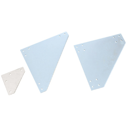 Sheet Metal Bracket For 8 Series (Slot Width 10mm) Aluminum Frames - Triangle-Shaped (SHPTCUL8-SET) 