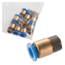 One-Touch Couplings - Male Thread Fittings (Round) (PACK-EPFS6-M5) 