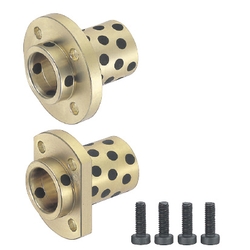 Flange Integrated Oil Free Bushings - Copper Alloy, Pilot Flanged (MPIZ10-30) 