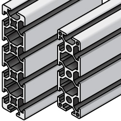 Aluminum Frame 5 Series/slot width 6/20x60,20x80mm (KHFS5-2060-4000) 