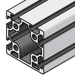 Aluminum Frame 6 Series Square 60 × 60 mm 3 Side Slots (KHFSF6-6060-4000) 