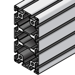 Aluminum Frame 6 Series Rectangular 60 × 120 mm 4 Side Slots (KHFS6-60120-4000) 