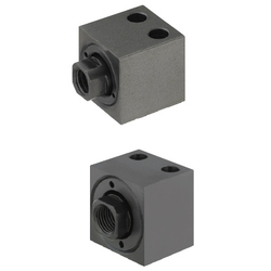 Floating connector - Ultra-short type Foot (vertical) mounting - Female thread (FJCXLS6-1.0) 
