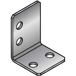 L-Shaped Sheet Metal Mounting Plate / Bracket -Hole Position Center Distribution Type- FSDAS