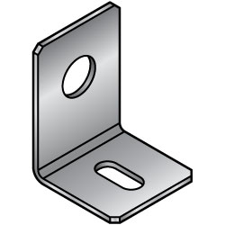 L-Shaped Sheet Metal Mounting Plate / Bracket -Custom Dimensions Type- FALCS
