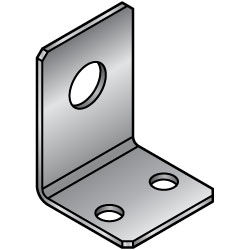 L-Shaped Sheet Metal Mounting Plate / Bracket -Custom Dimensions Type- FALBS