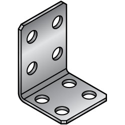 L-Shaped Sheet Metal Mounting Plate / Bracket -Custom Dimensions Type- FANAS