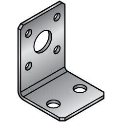 L-Shaped Sheet Metal Mounting Plate / Bracket -Custom Dimensions Type- FATBS