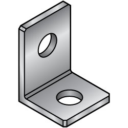 L-Shaped Finishing Angle Mounting Plate / Bracket -Custom Dimensions Type- LAFSS