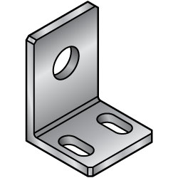 L-Shaped Finishing Angle Mounting Plate / Bracket -Custom Dimensions Type- LAFSW