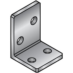 L-Shaped Finishing Angle Mounting Plate / Bracket -Custom Dimensions Type- LAFDB