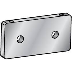 6 Surface Milling Machine Plates/Brackets. Side Hole Type. VFMQA