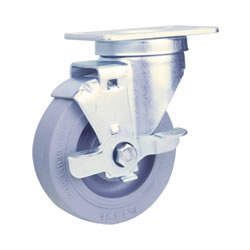 Light load caster TPR wheel Universal type with side brake (C-LWSTBB125-T) 