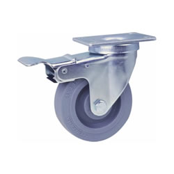 Light load caster TPR wheel Universal type with brake (C-LWSTB100-T) 