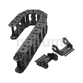 Cable Carriers Medium Load, Inner Height 25mm, Separator (Separator Attachable) (E-MPD25-25-125-36-S25-36) 