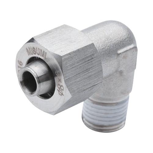 Compression Fitting Stainless Steel, Elbow Male Connector (E-PACK-MSSNPL16-3) 