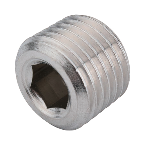 Screw-In Plugs Brass, Male Threaded, Hex Socket (E-PACK-MBPB2) 