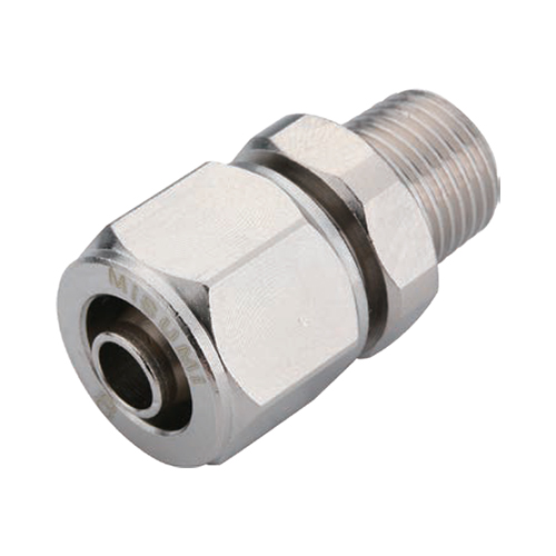 Compression Fittings Brass, Straight Male Connector (E-PACK-MBNPC12-1) 