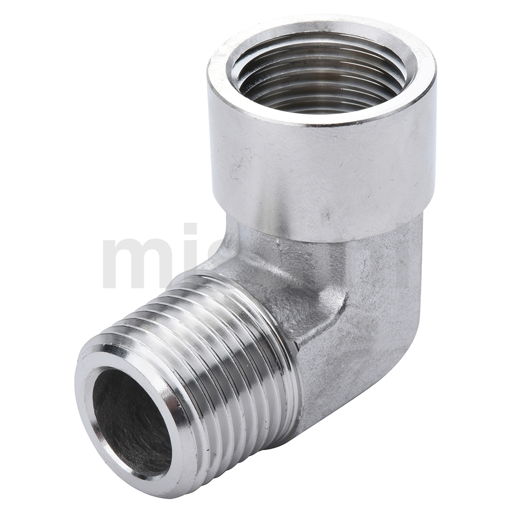 Stainless Steel Screw-In Joints, Equal Dia., Male/Female Elbow (E-SUTELH8A-304) 