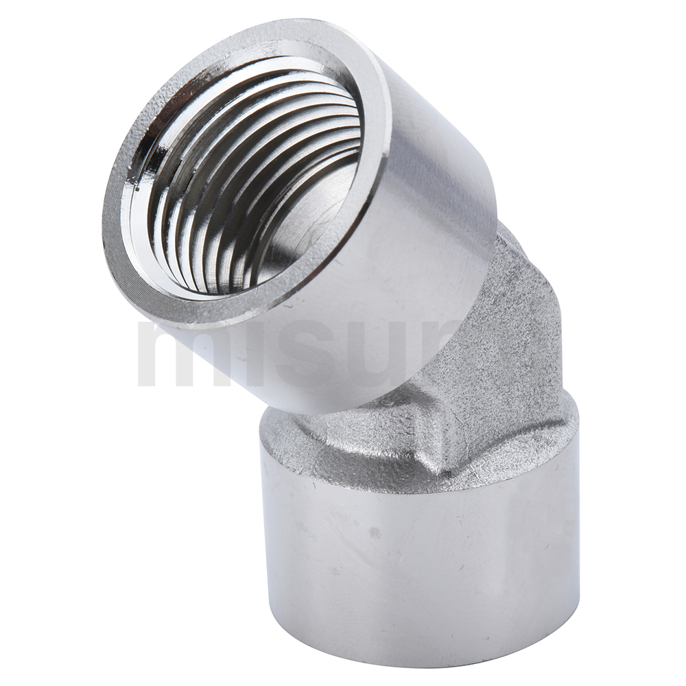 Stainless Steel Screw-In Joints, Equal Dia., 45° Elbow (E-SUTHEH40A-316) 