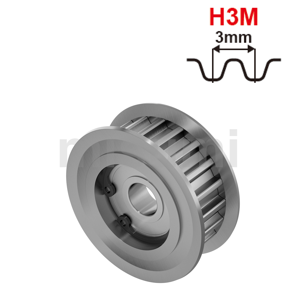 Flange Fully Riveted Idler Pulleys HTD 3M (E-LAHTFW24-H3M060-5) 