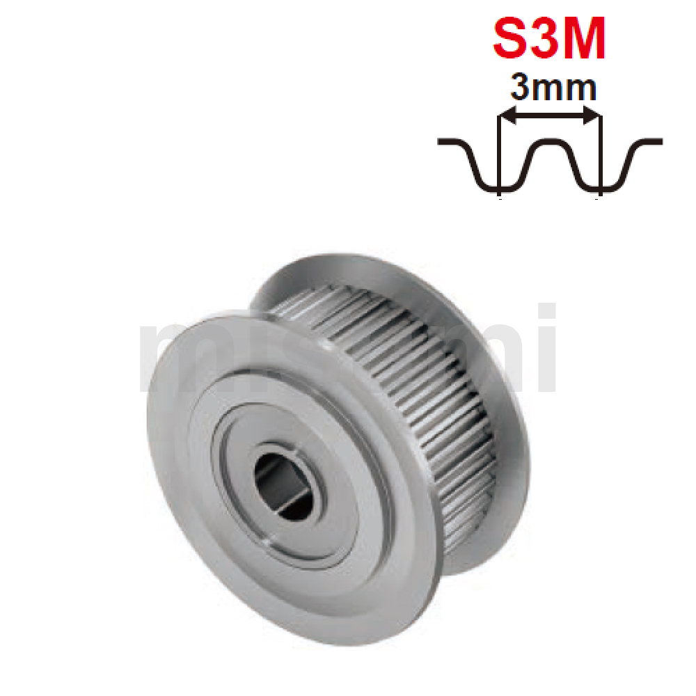 Flange Fully Riveted Idler Pulleys S3M (E-LKHTFW24-S3M100-5) 