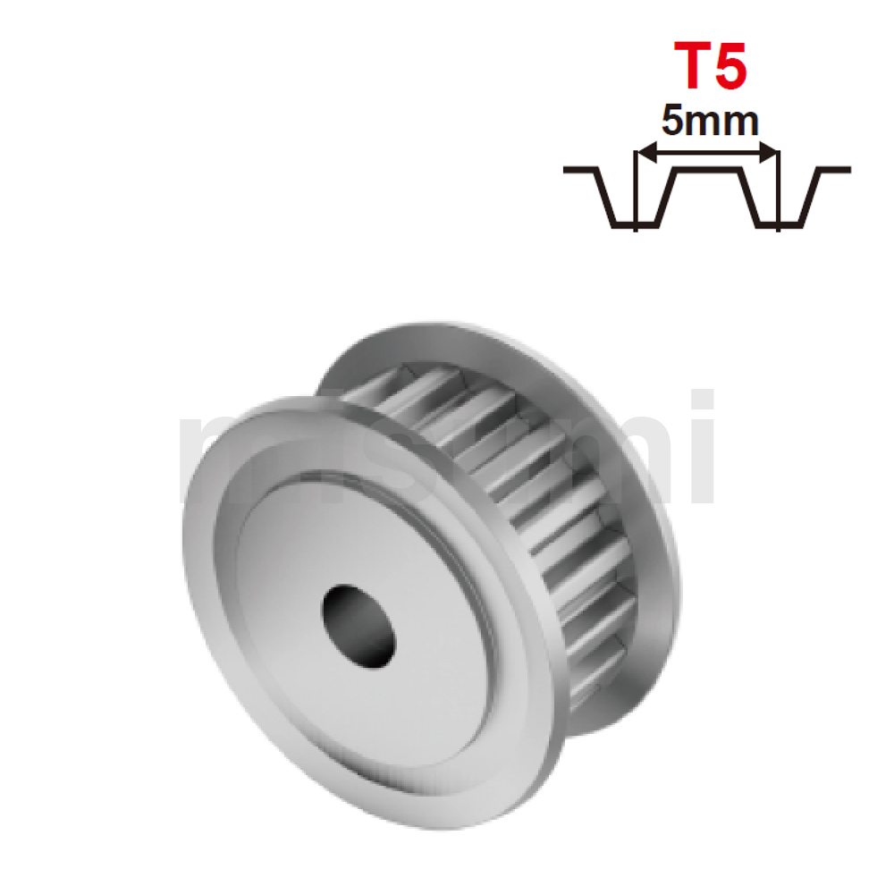 Flange Fully Riveted Timing Pulleys T5