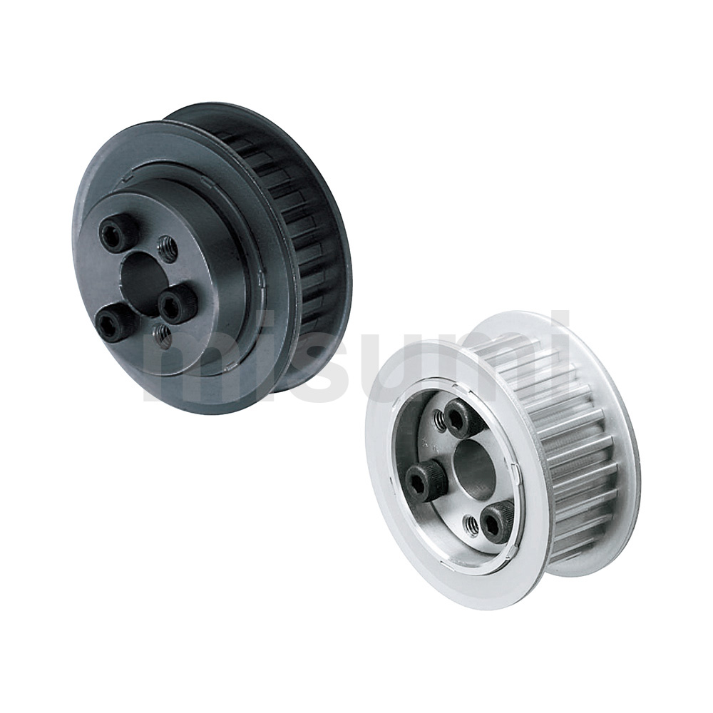 Flange Fully Riveted Keyless Timing Pulleys T10