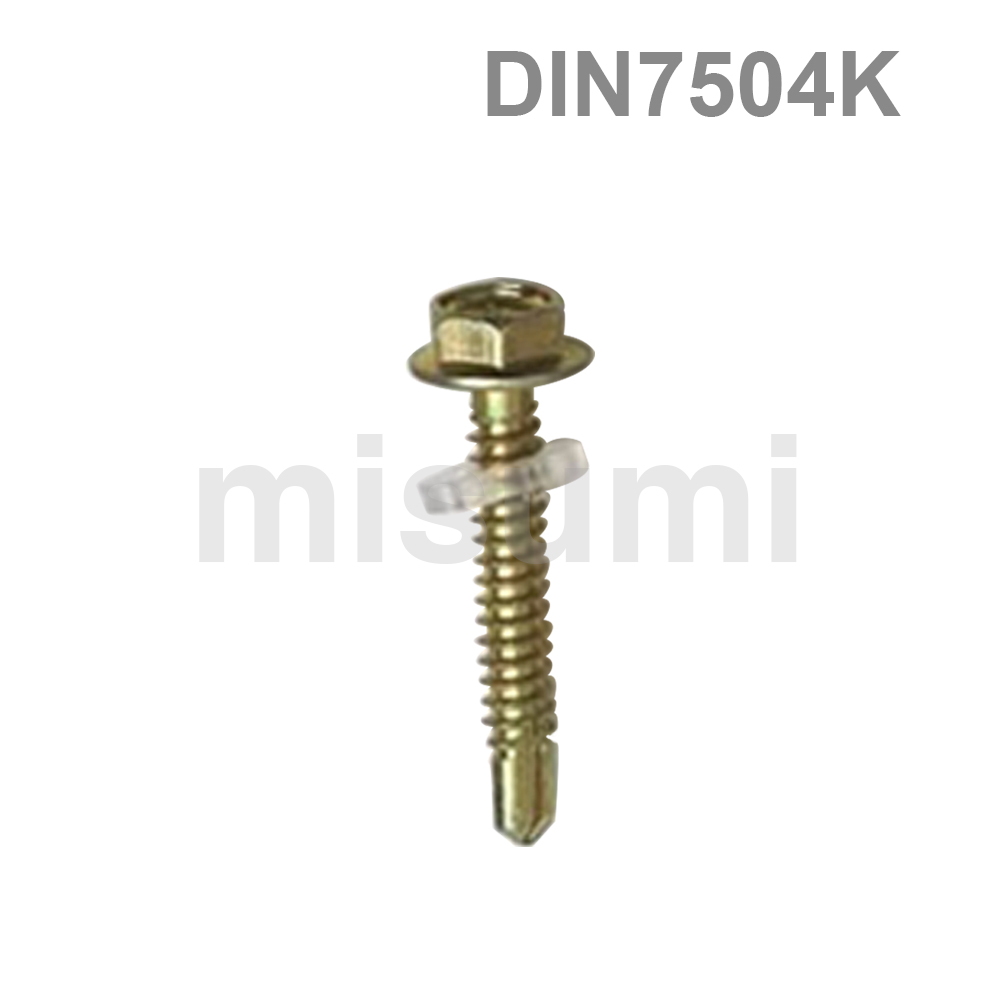 Self-Drill Screw Flange Hex Head With PVC Washer - Carbon Steel