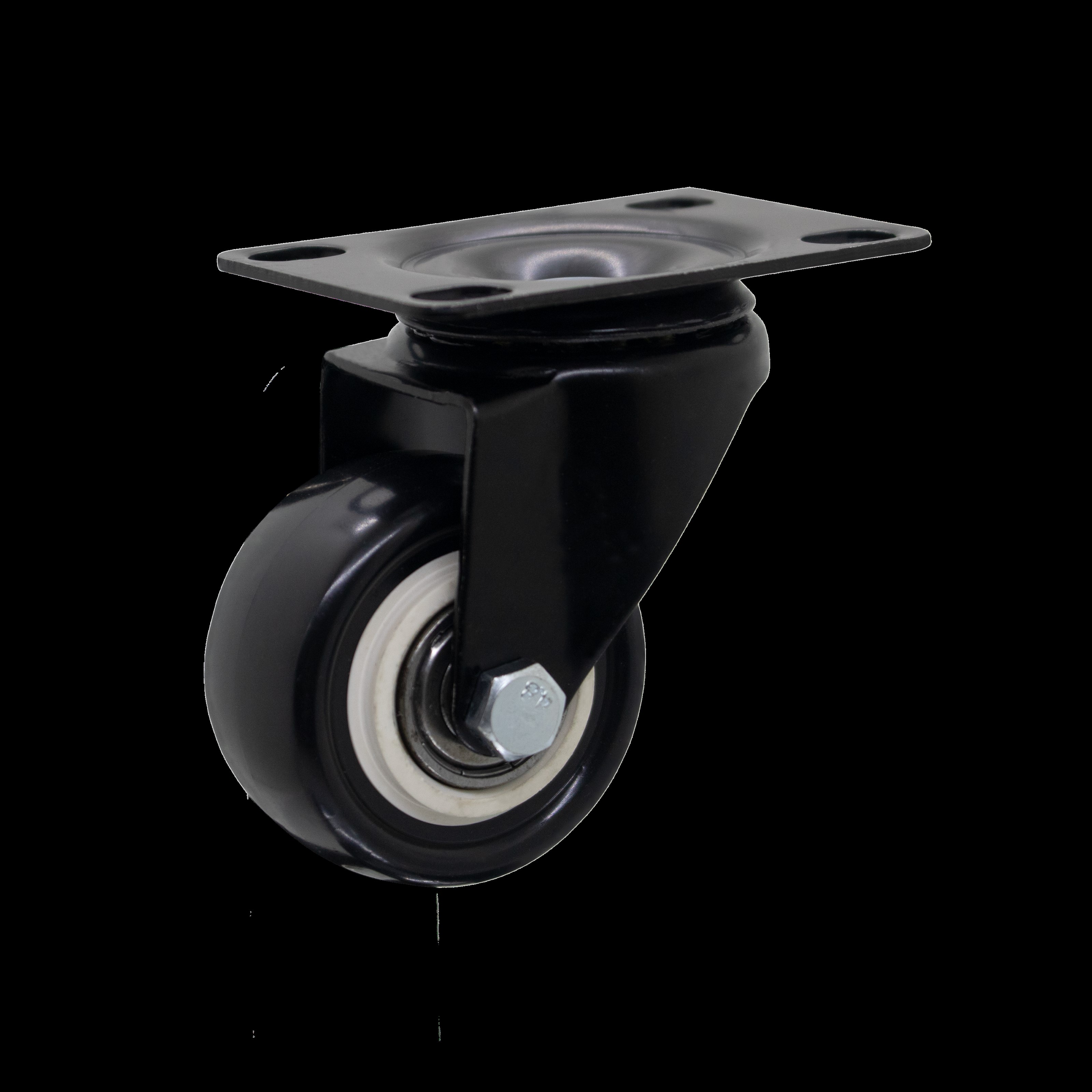 Light Load Black PVC   Caster Swivel type VNM 