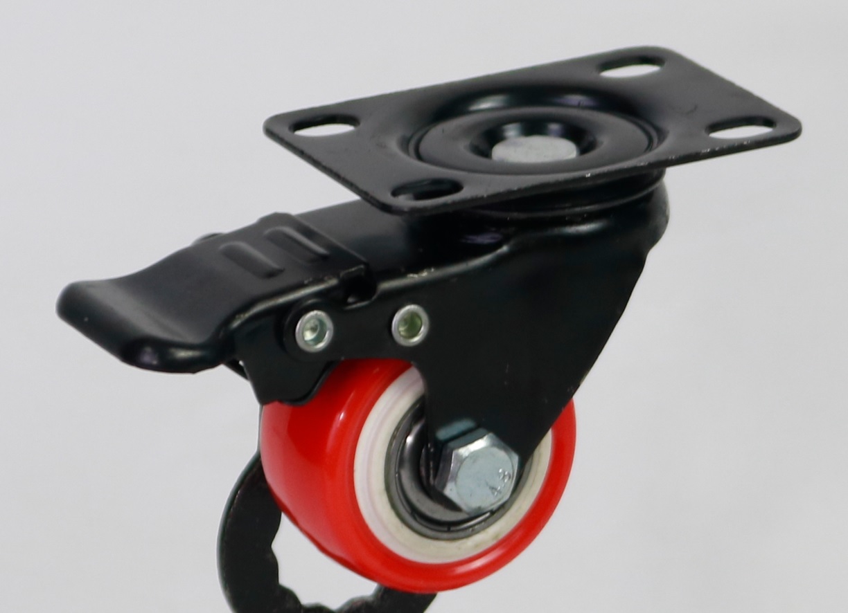 Light Load Red PVC   Caster Swivel Type with Stopper VNM (EC-DL188-22PVC-65) 